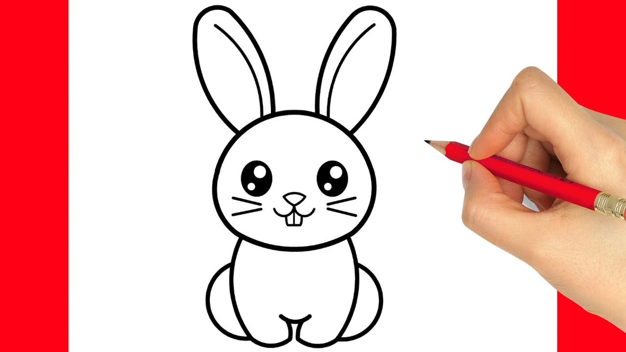 simple drawing of a bunny