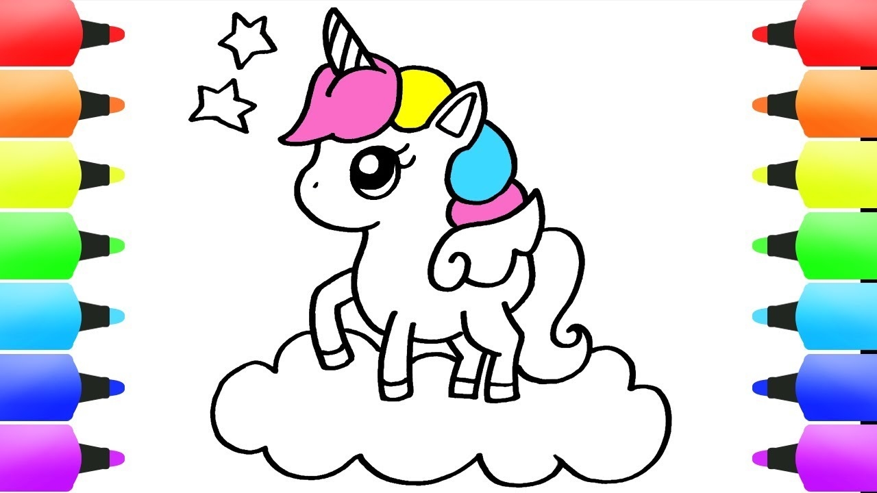 easy unicorn drawing for kids