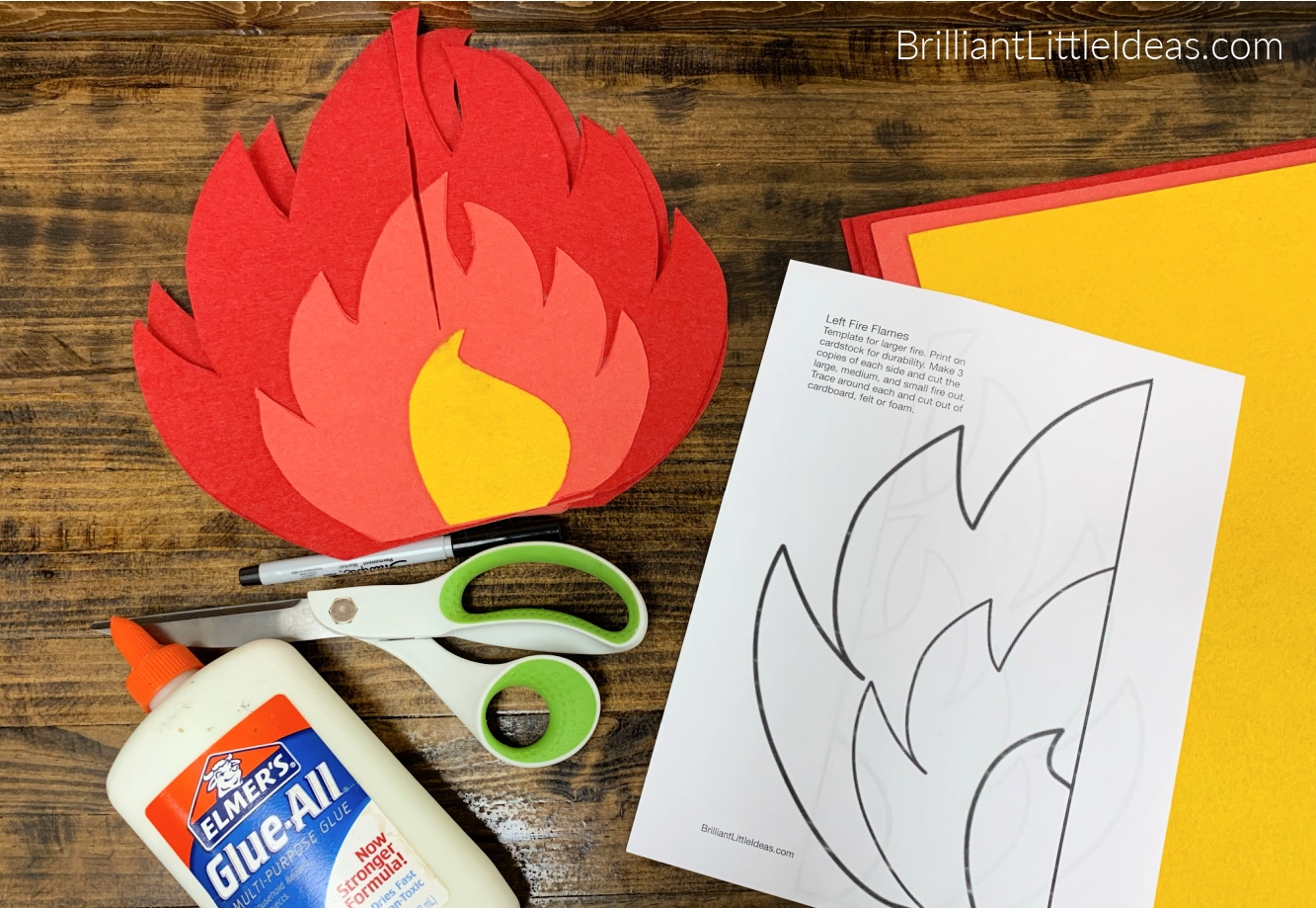 flame printable template