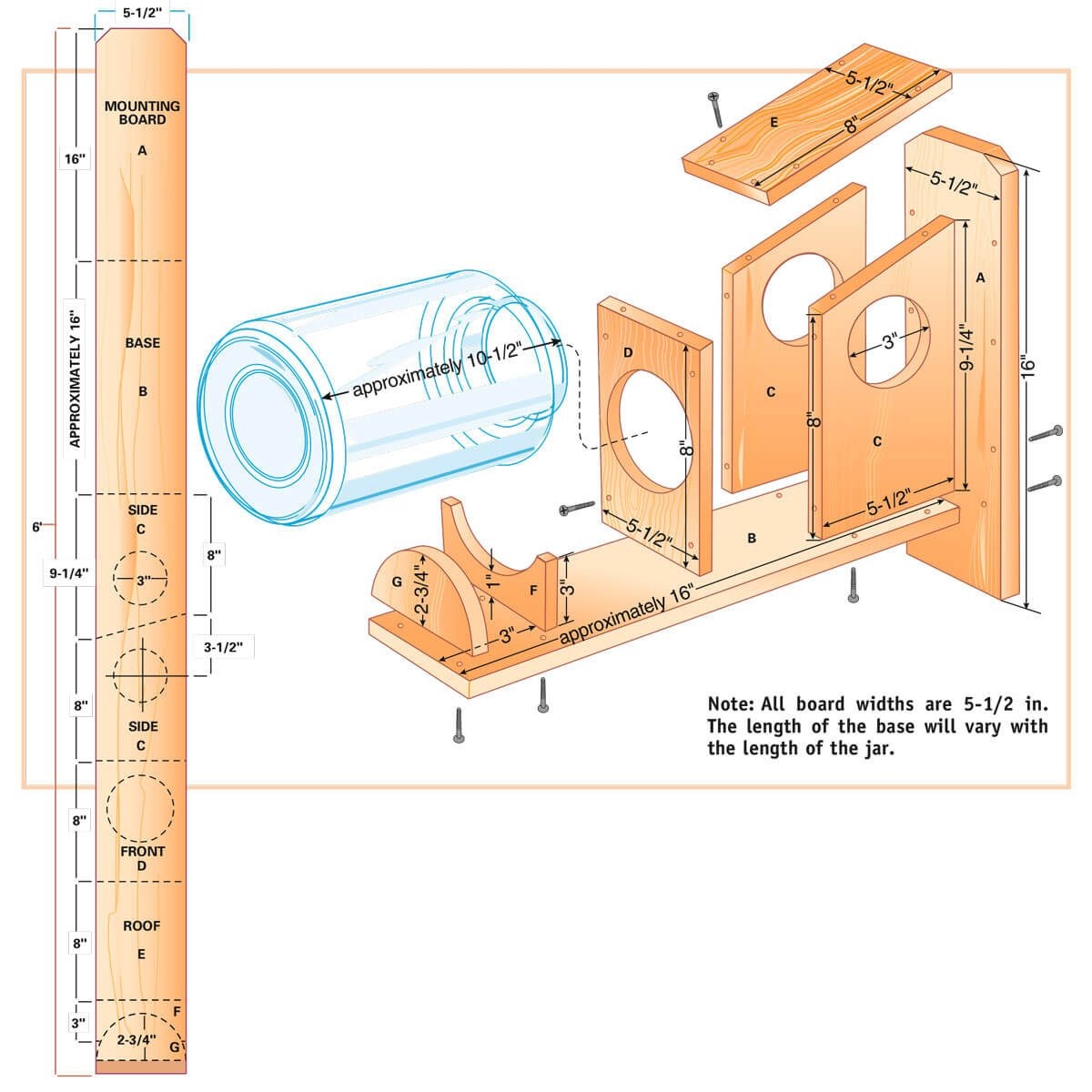 printable squirrel house plans pdf