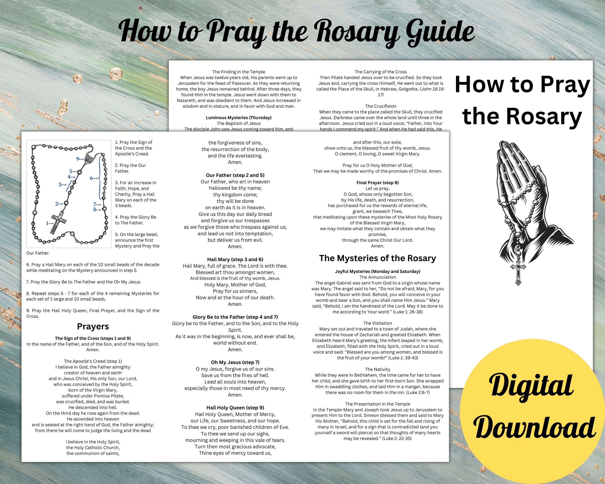 rosary booklet printable pdf
