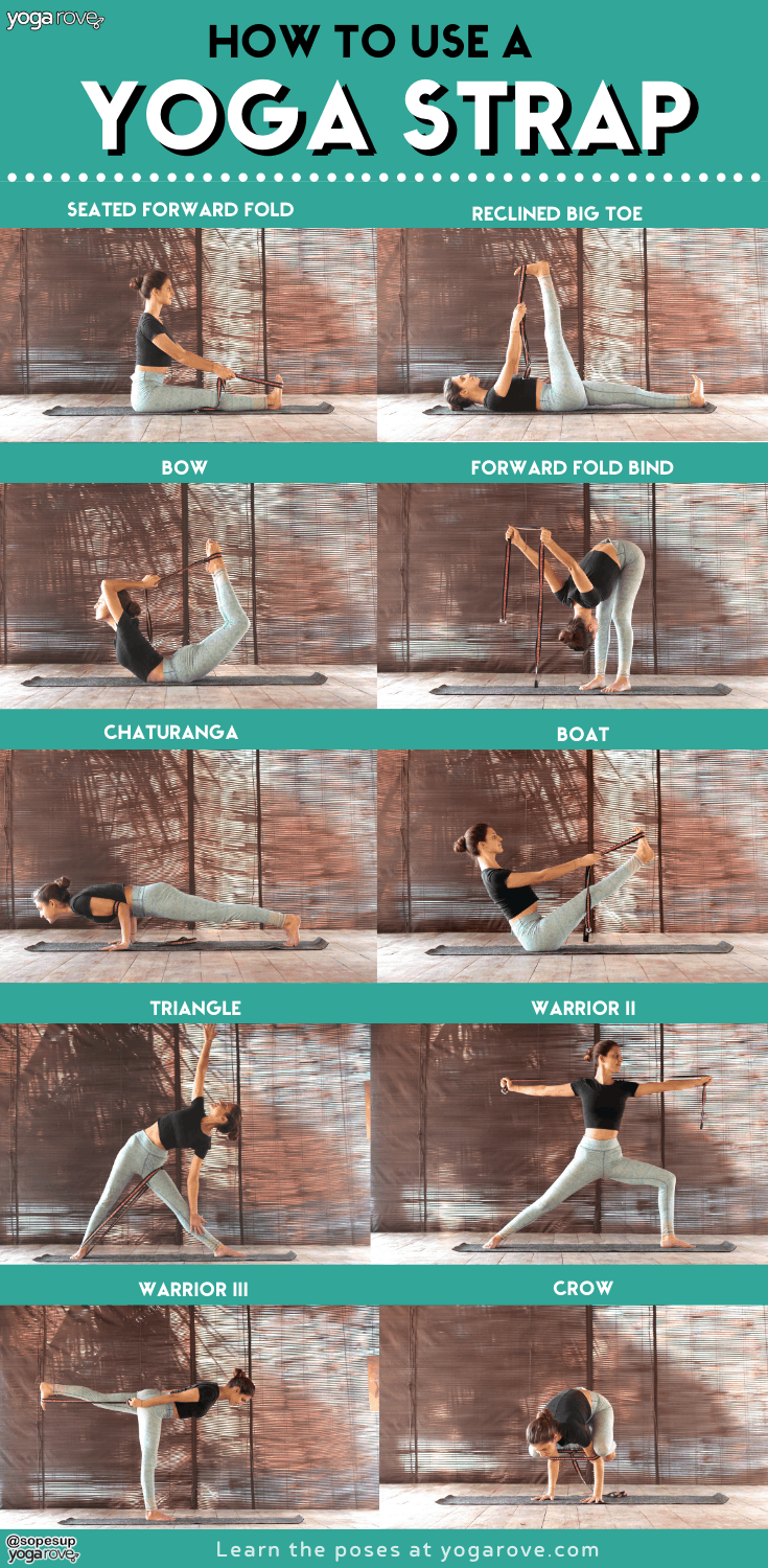 How To Use A Yoga Strap 18 Yoga Strap Stretches For Beginners Yoga Rove