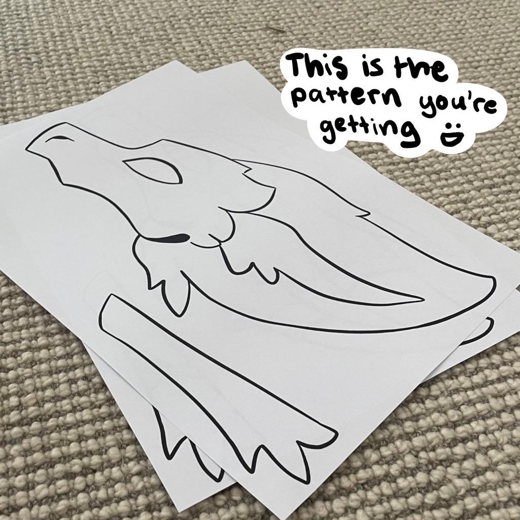 dragon puppet template printable