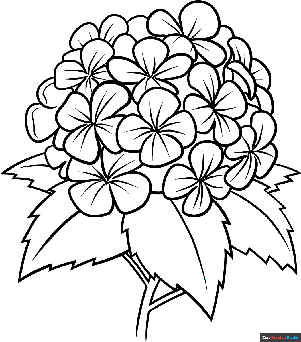 flower coloring pages easy