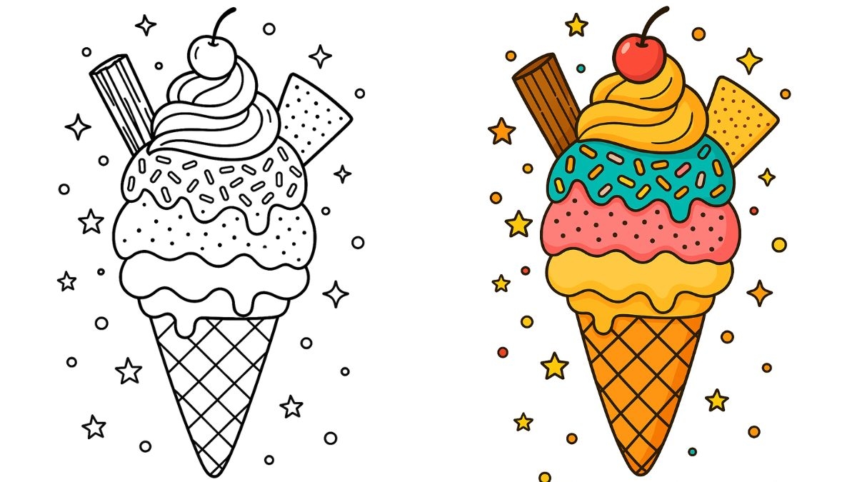 ice cream cone color sheet