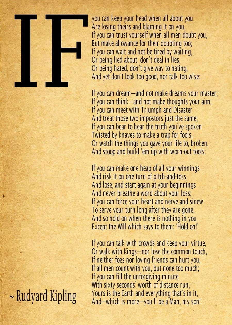 IF By Rudyard Kipling Meaning And Lesson To Be Learned By Withope Medium