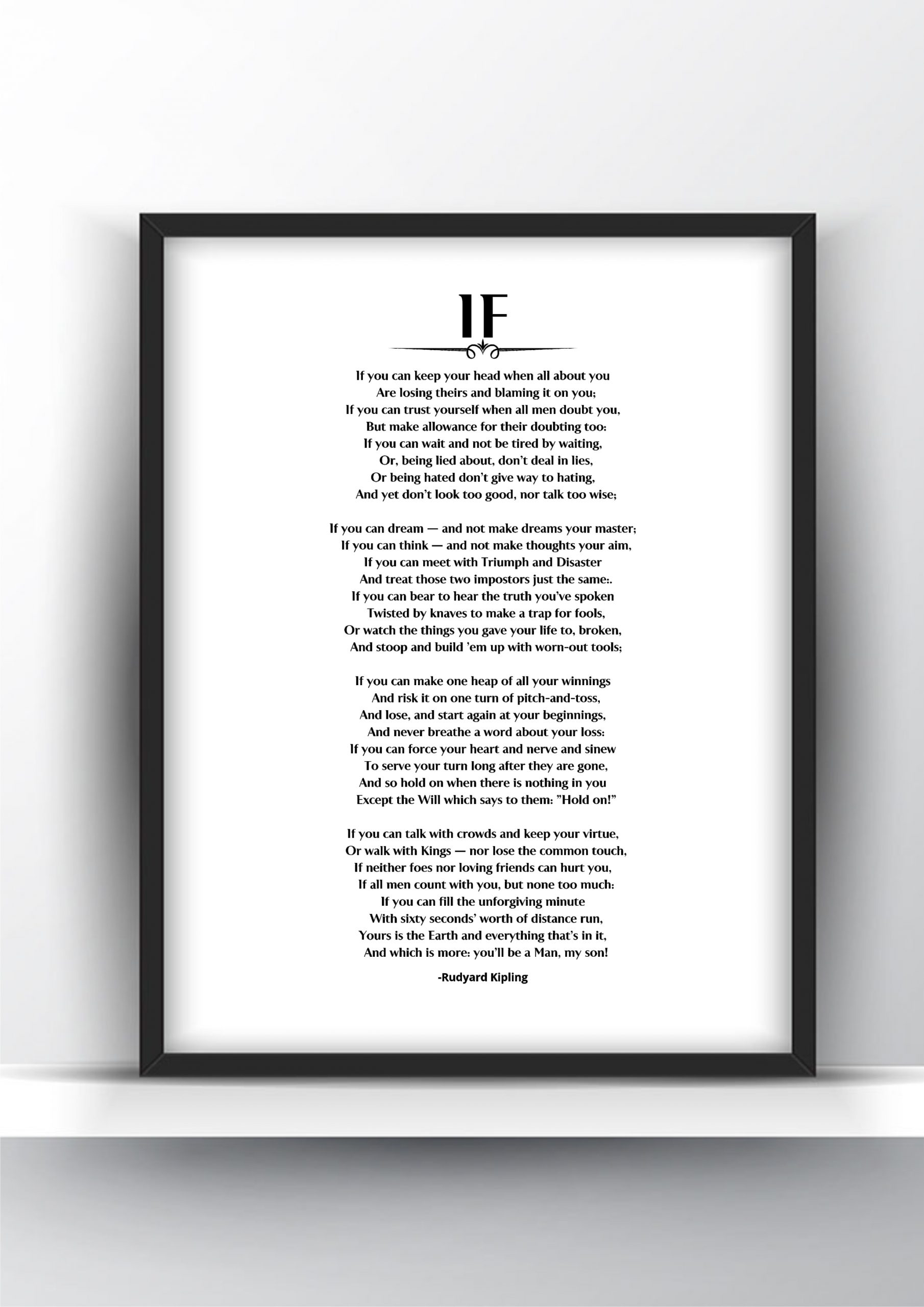 If By Rudyard Kipling Printable And Poster Shark Printables