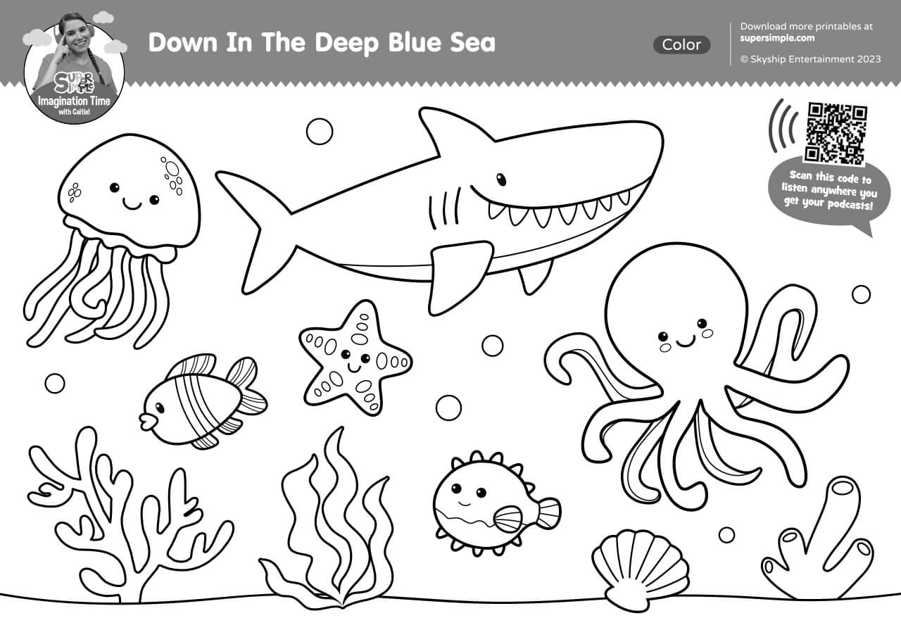 under the sea color pages
