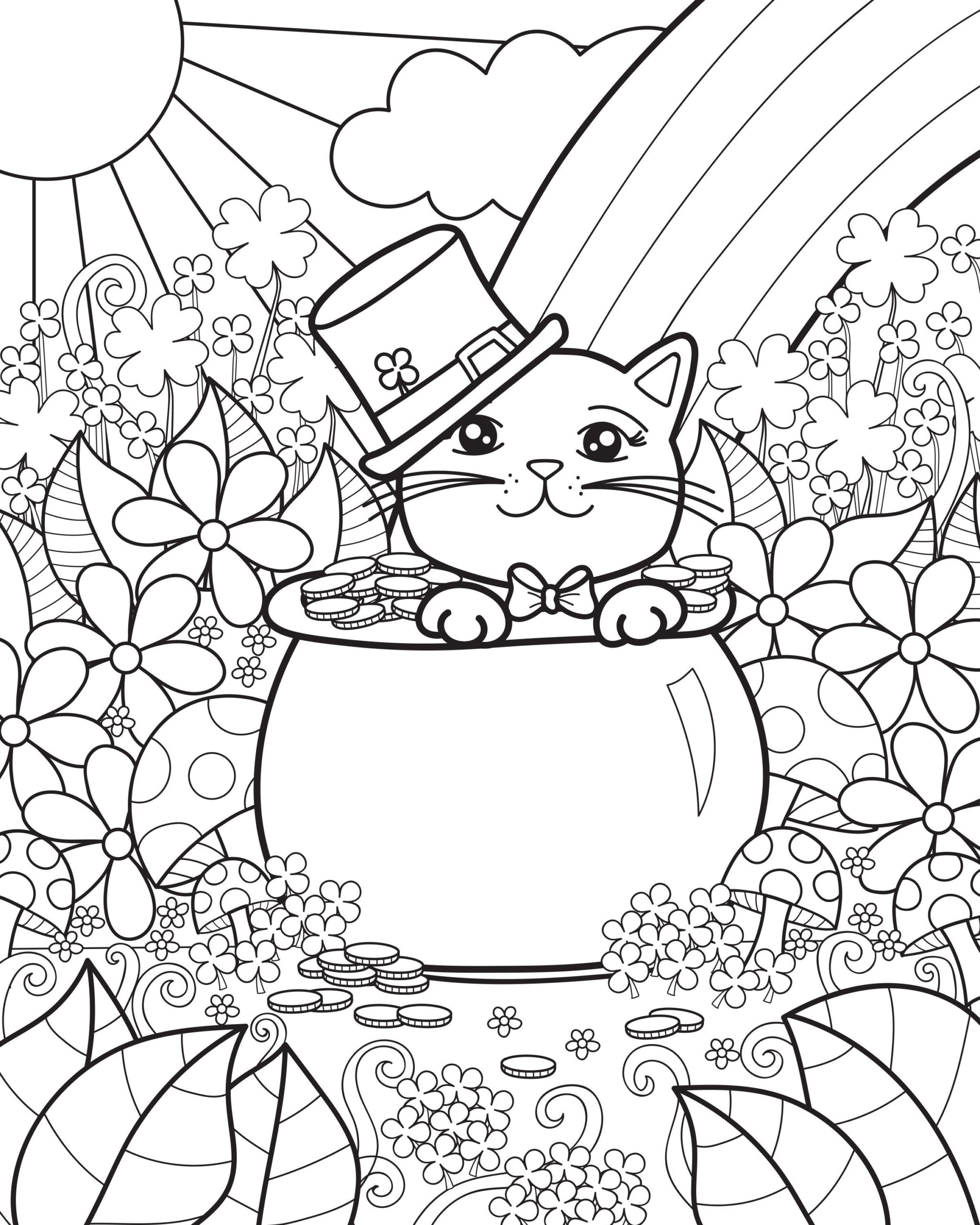 st patricks coloring page