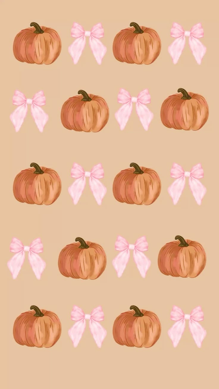Iphone Background autumn fall pumpkin bows