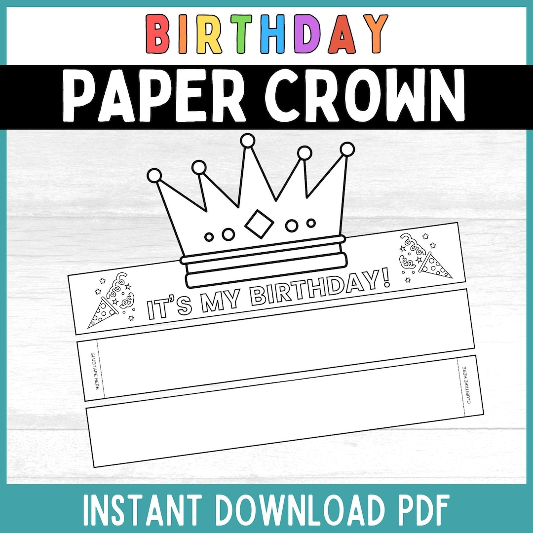 birthday crown printable
