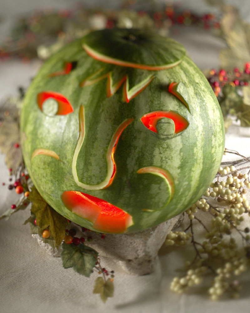watermelon jack o lantern