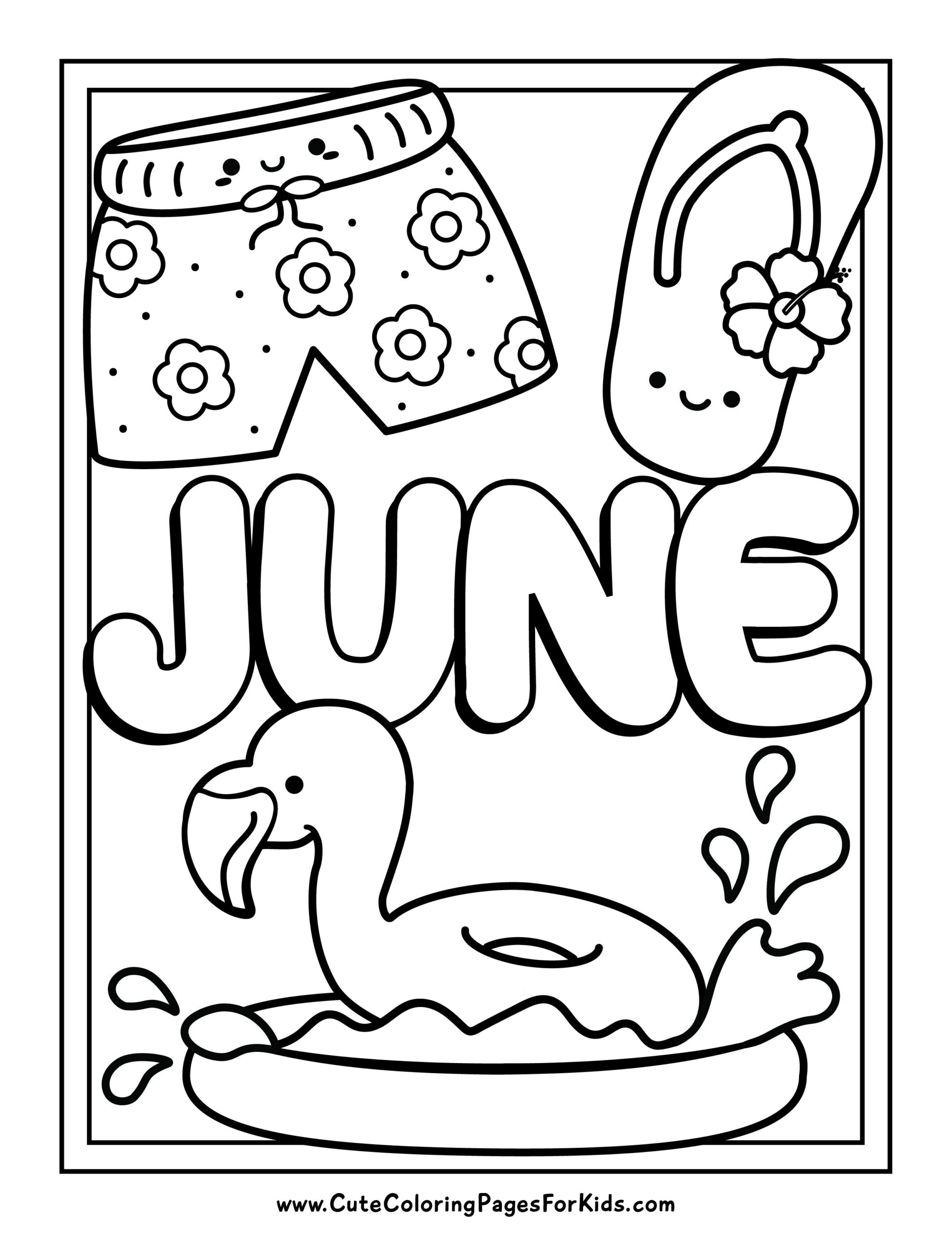 june pictures to color