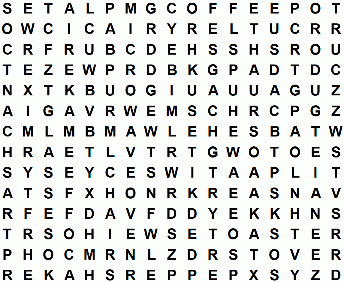 large print word search