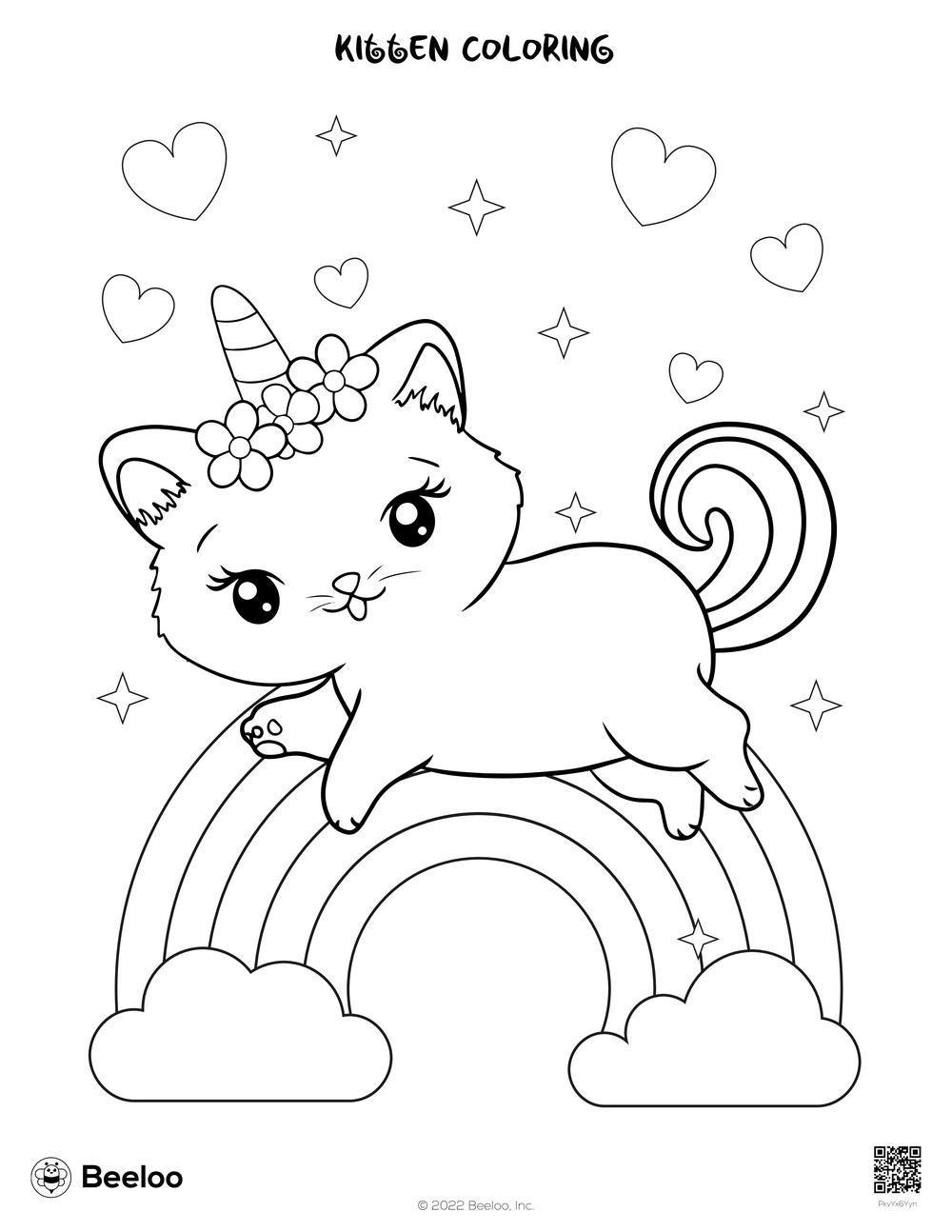 kitty coloring pages printable