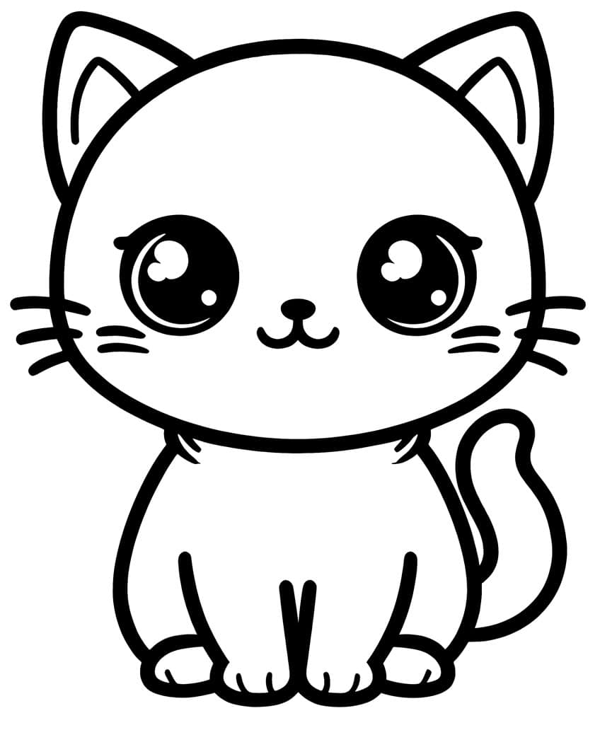 adorable kitten coloring pages