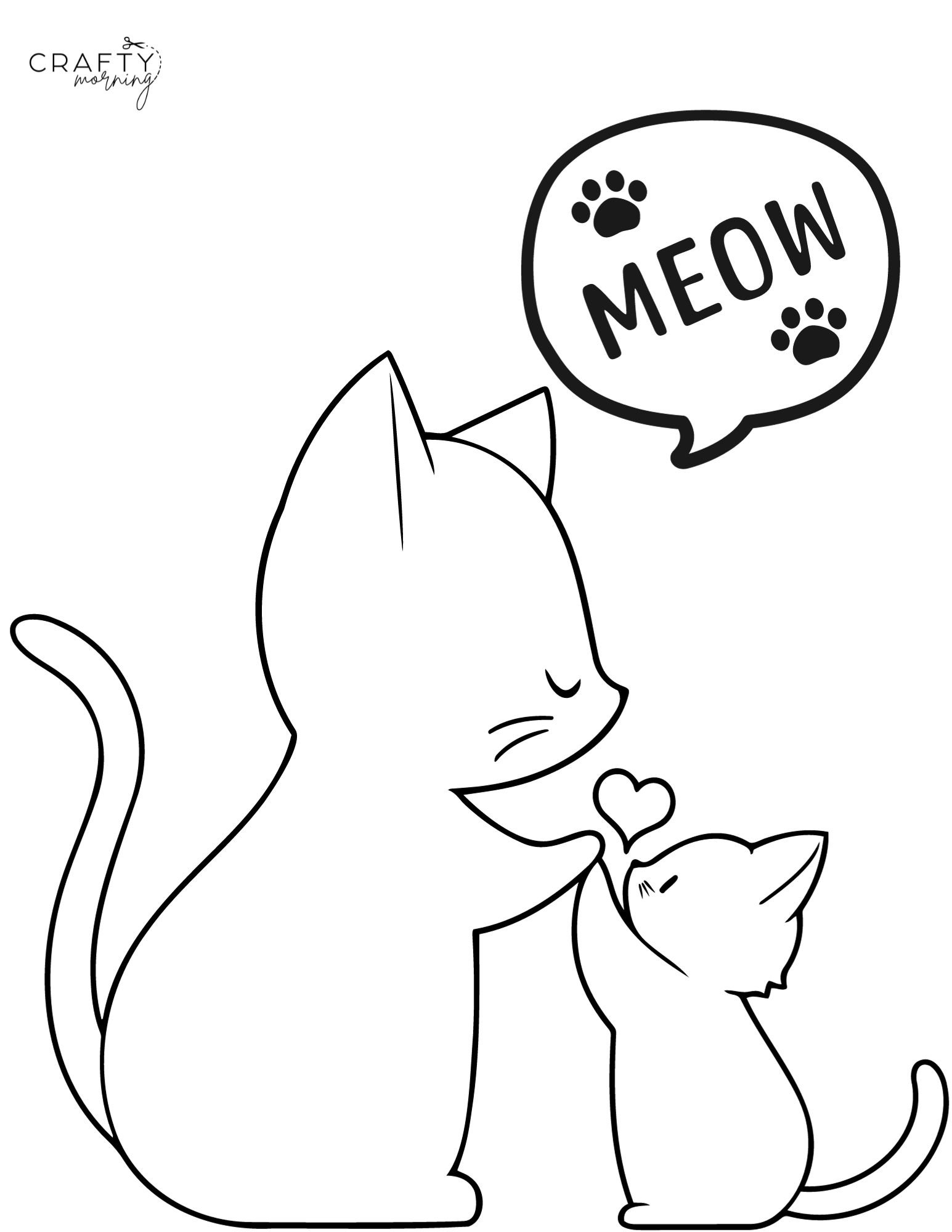 cute kitten coloring pages