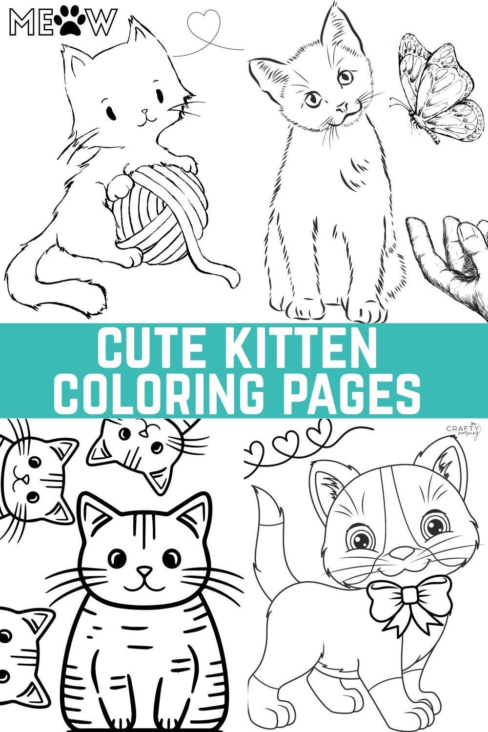 kitten cat coloring pages