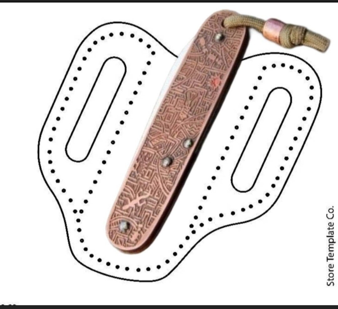 Knife Sheath Template Pattern Pocket Knife Case Pdf Leather Products Pdf Etsy