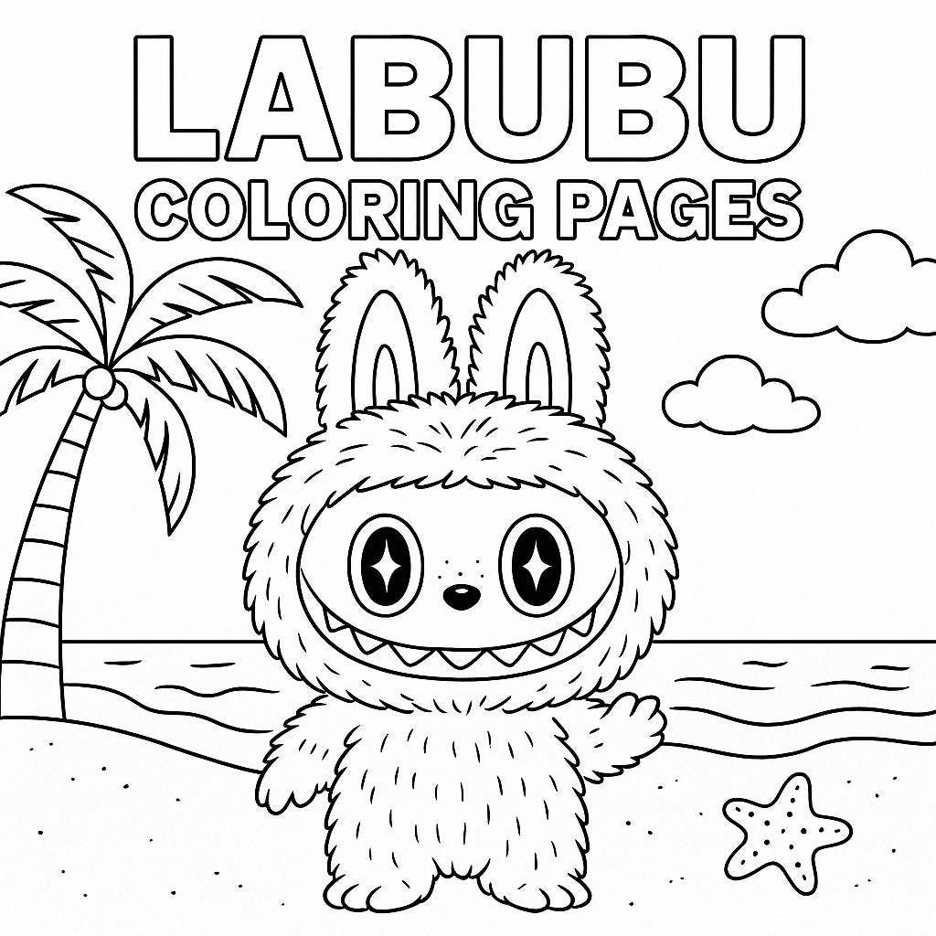 printable labubu coloring pages