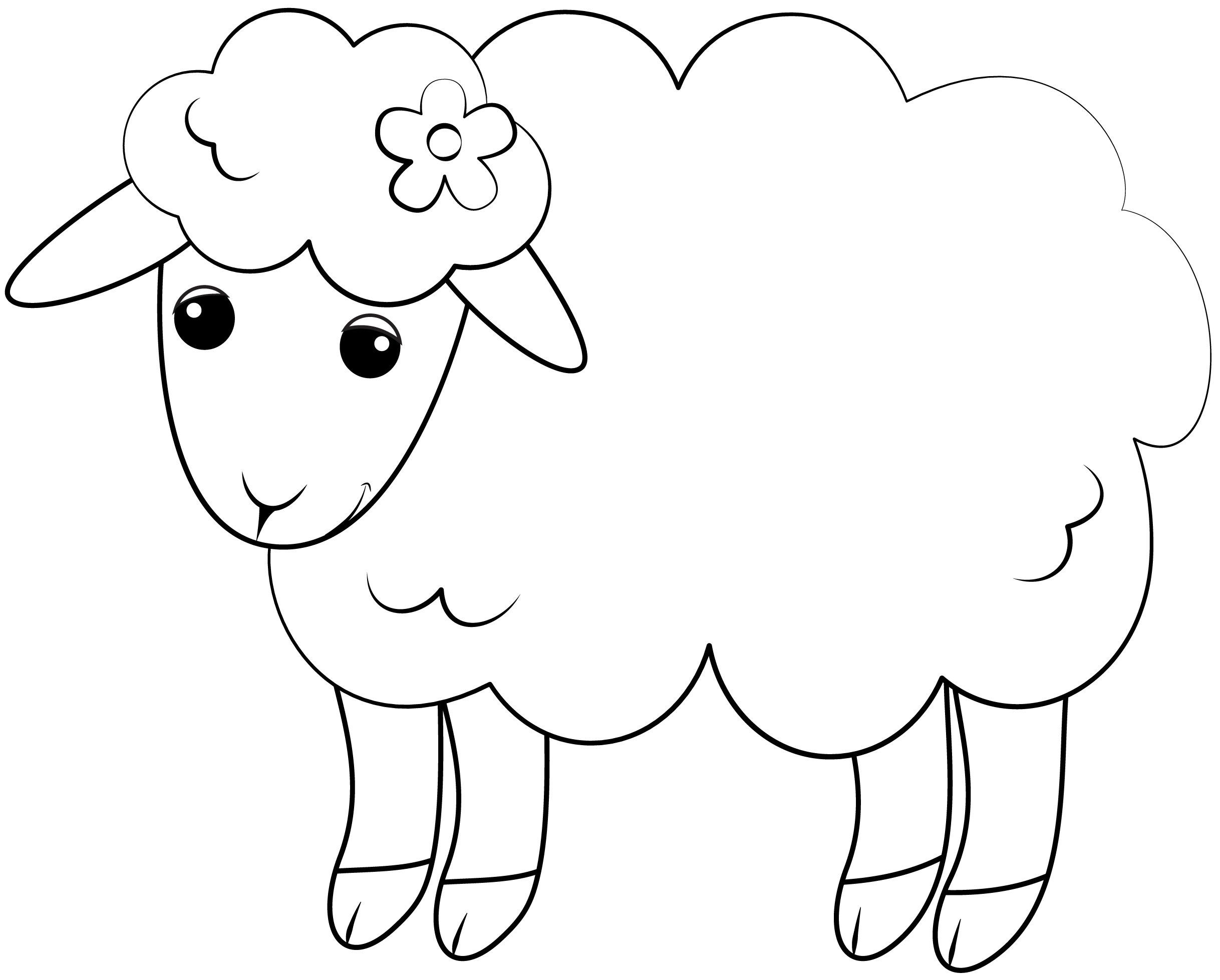 printable lamb template
