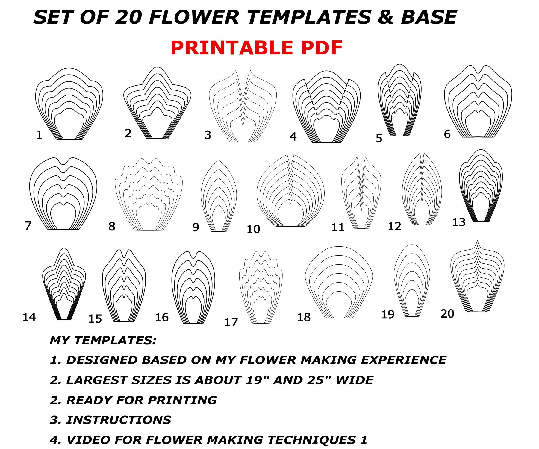 paper flower templates printables