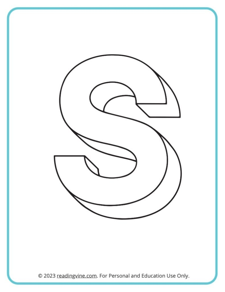 Letter S Coloring Pages