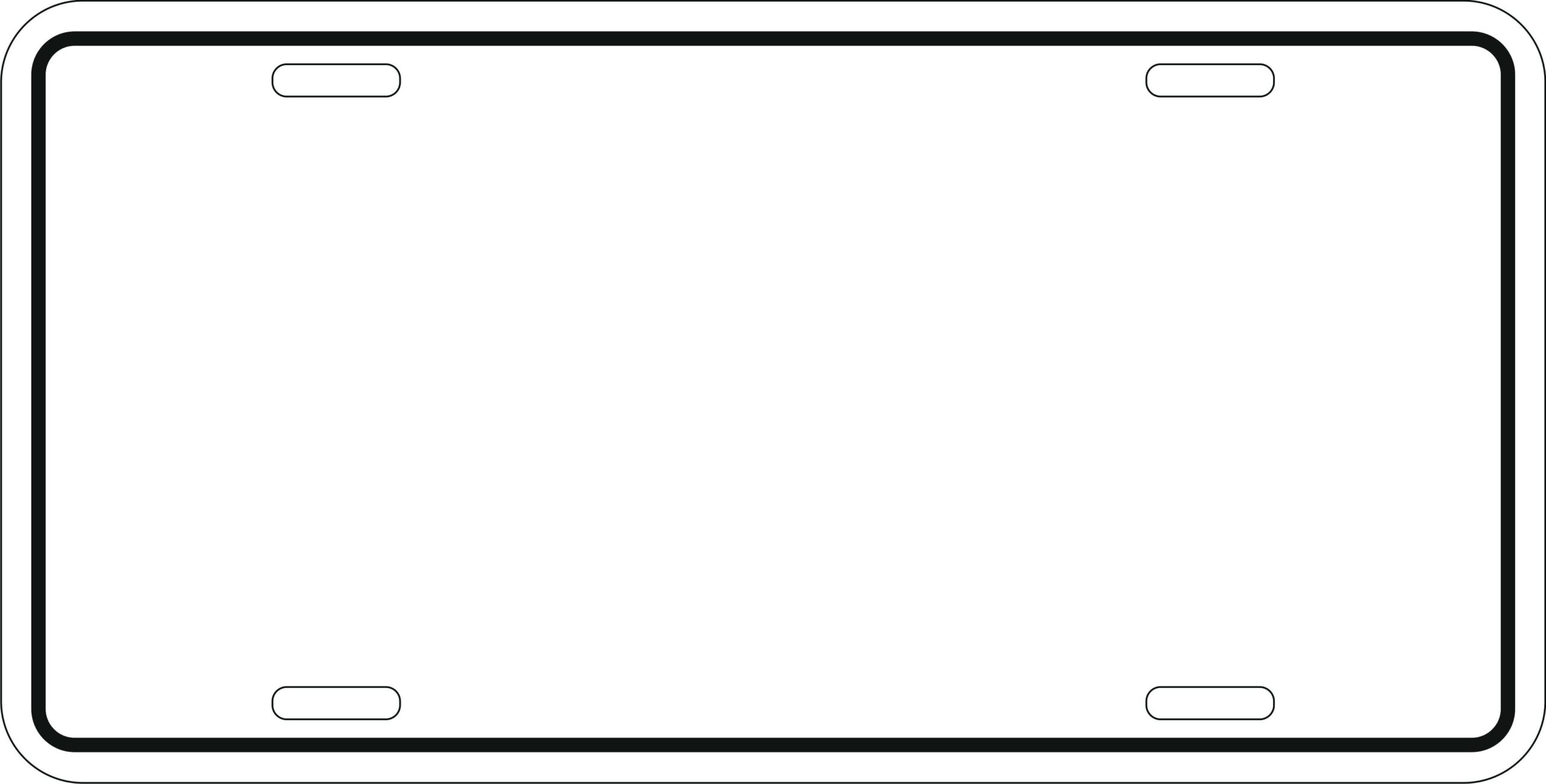 License Plate Blank 1 White Color Blank White License Plate 12x6 Inches For DIY Vinyl Projects Blank License Plate