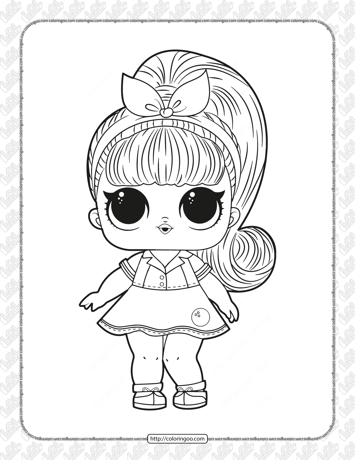 Lol Coloring Paper Drawing Colouring Pages Lol Dolls For Free Printable LOL Doll
