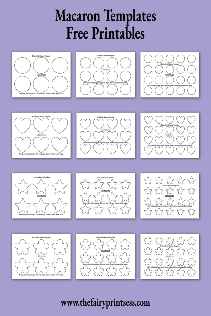 macaron template printable free