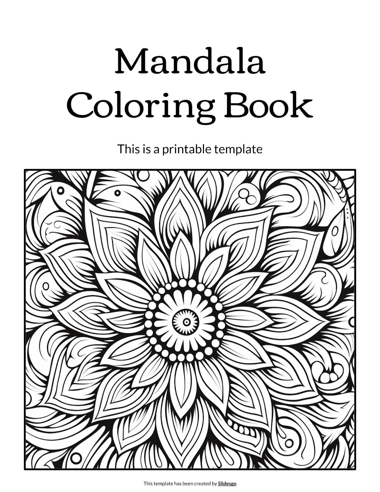 mandala coloring book printable