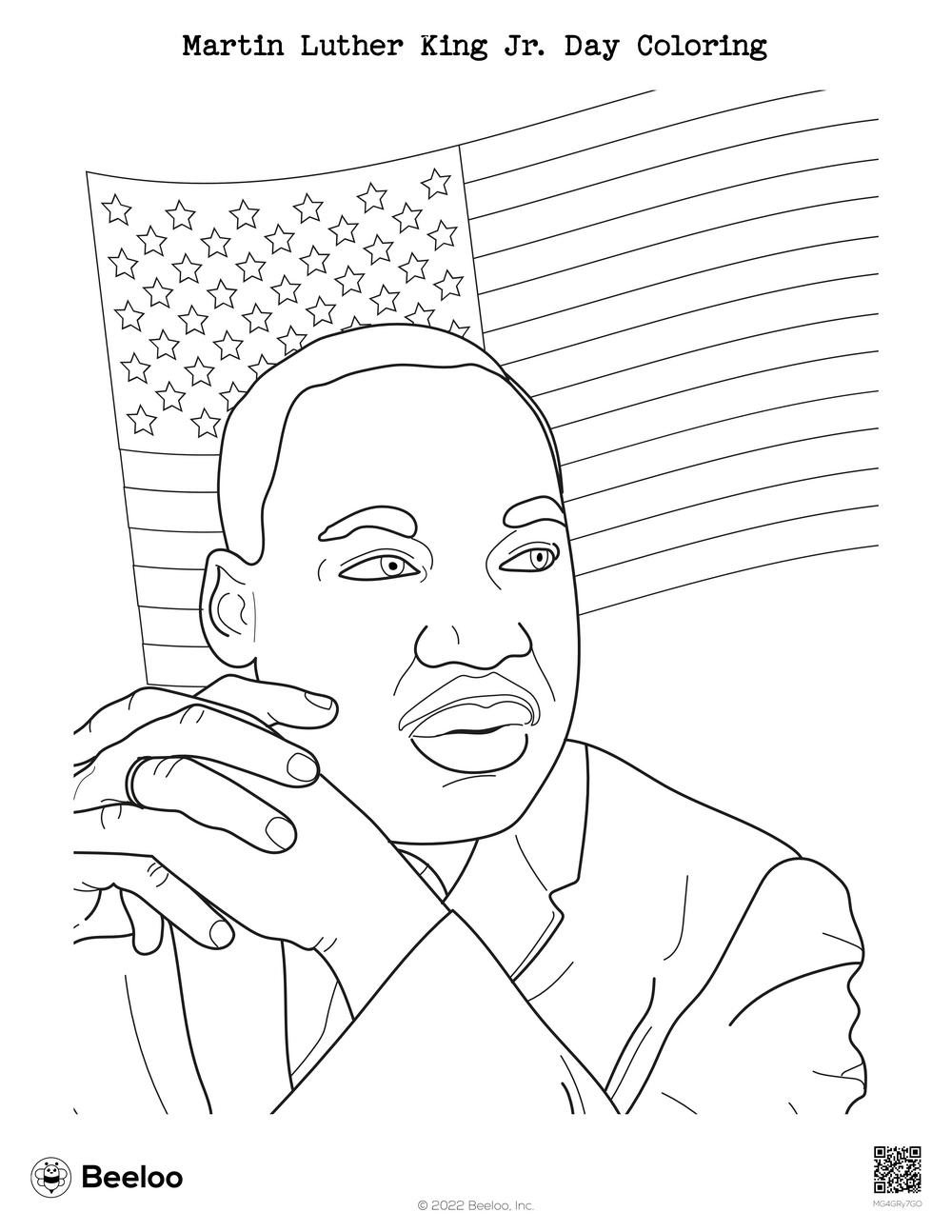 Martin Luther King Jr Day Coloring Beeloo Printable Crafts And Activities For Kids