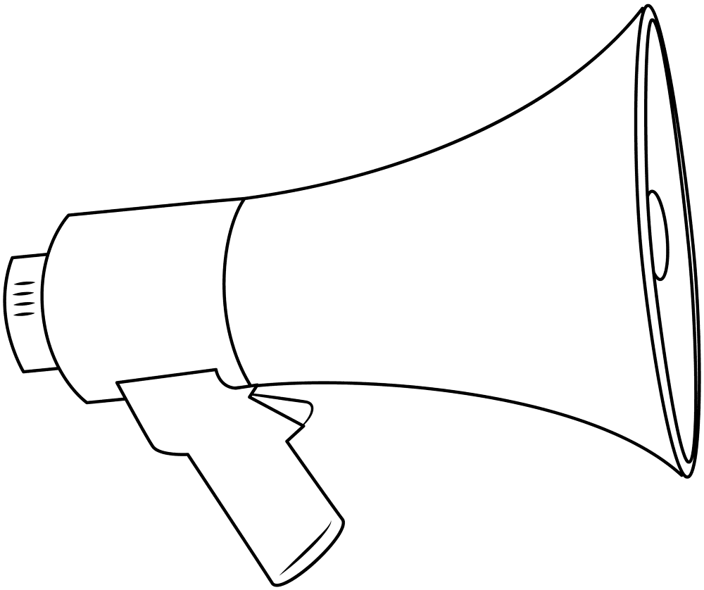 megaphone template printable