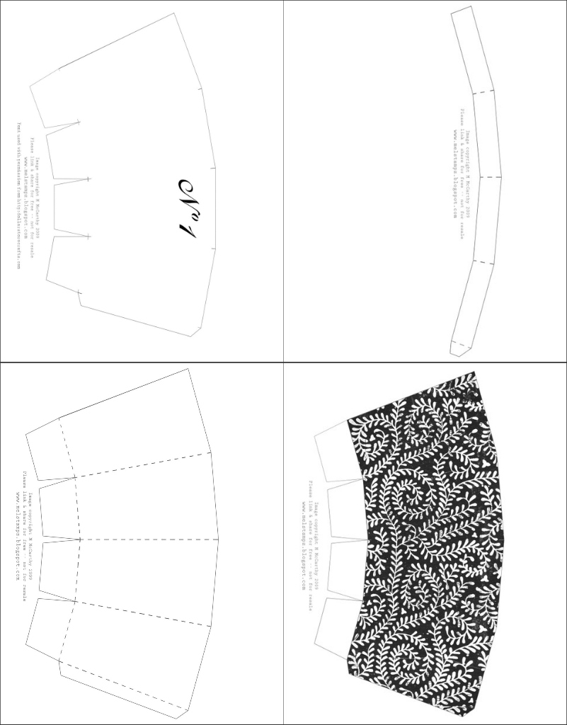 Mel Stampz New Popcorn Box Template Set pretty Stamp Room Storage o 