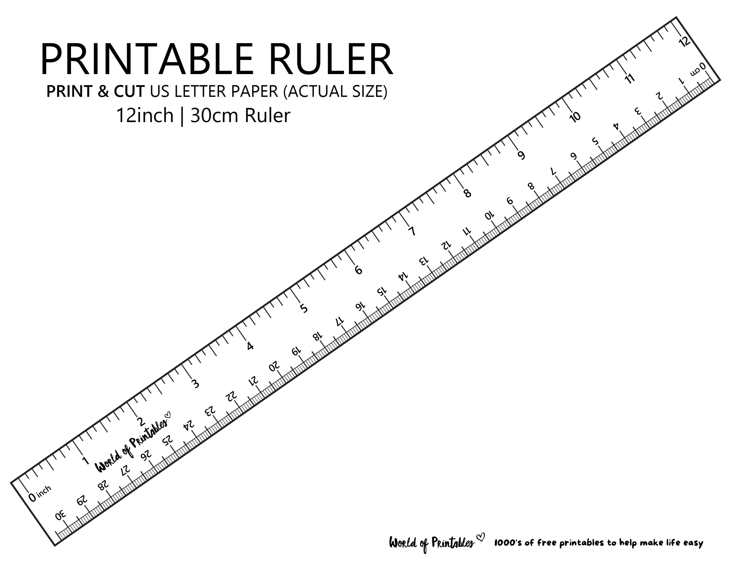 ruler millimeters printable