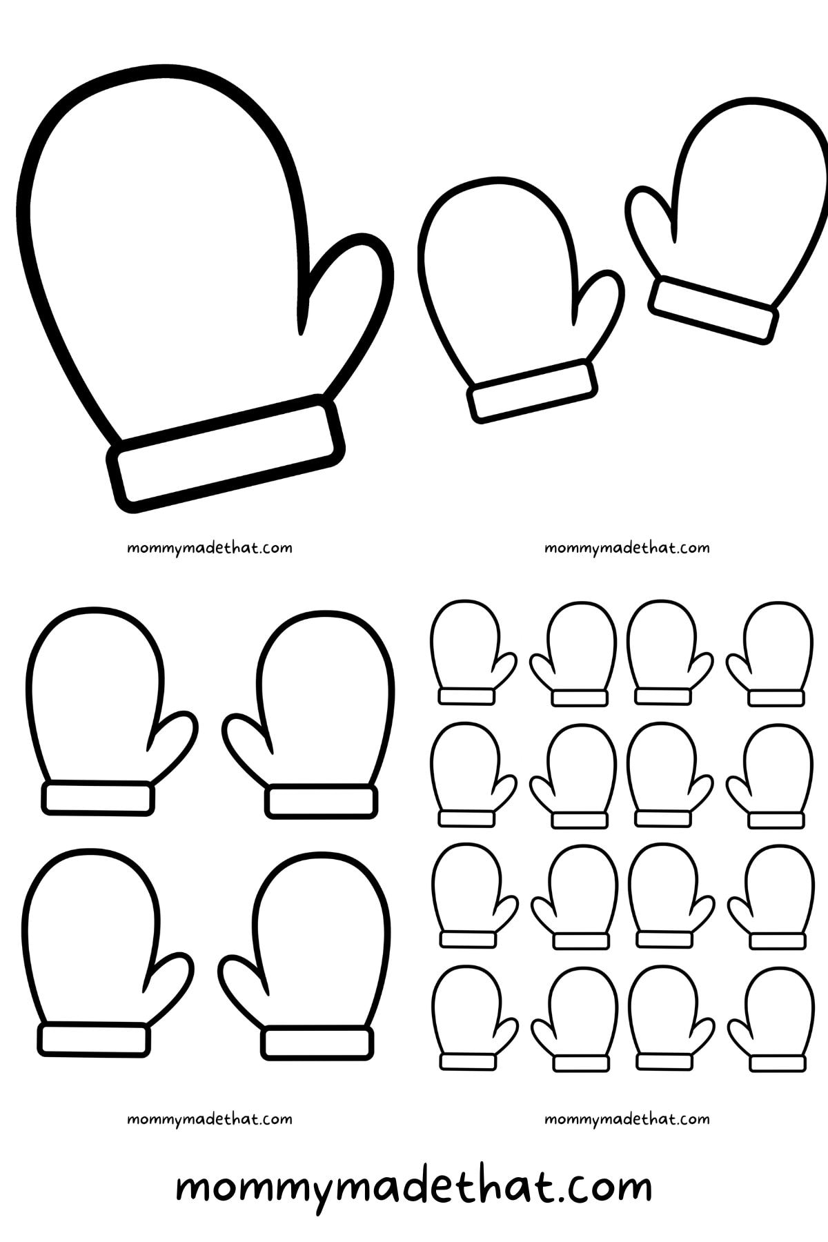 free printable mitten template