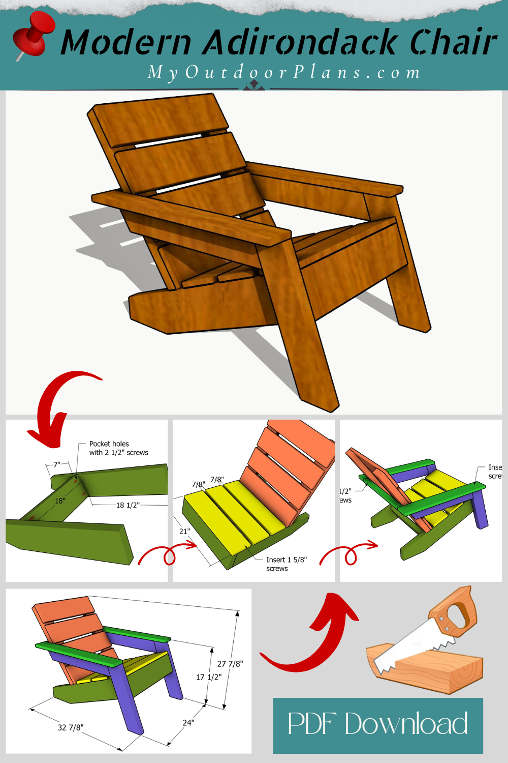 printable adirondack chair plans pdf free