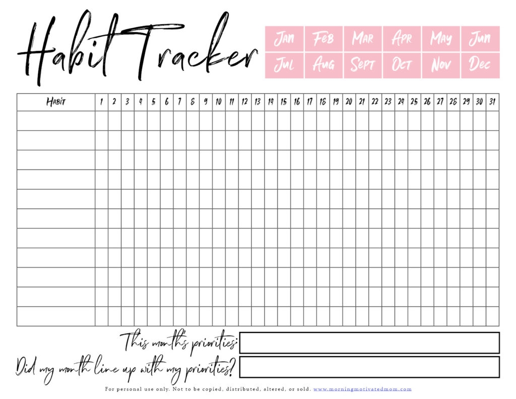 printable habit tracker pdf free download