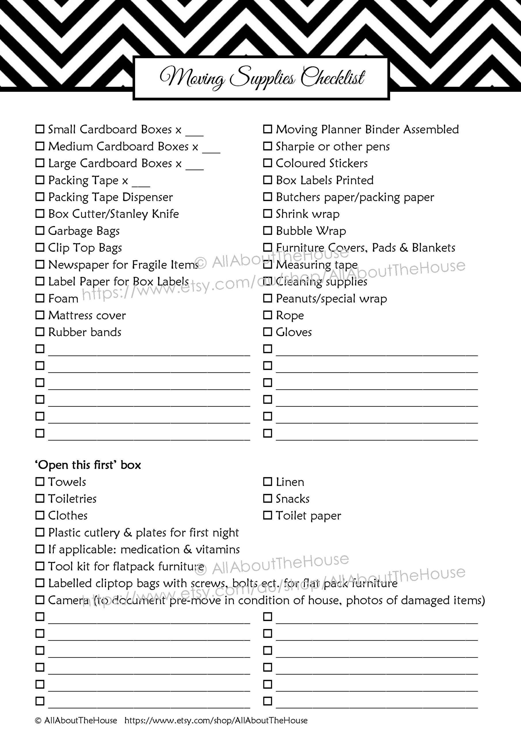 Moving Planner Editable All About Planners