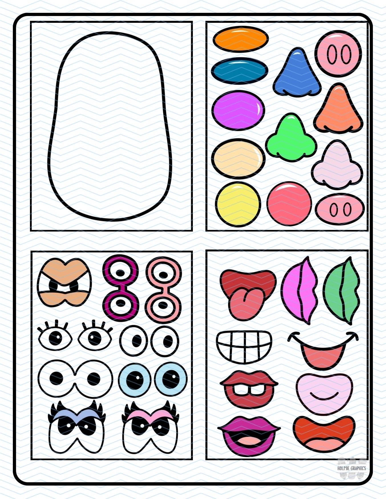 pdf mr potato head parts printable