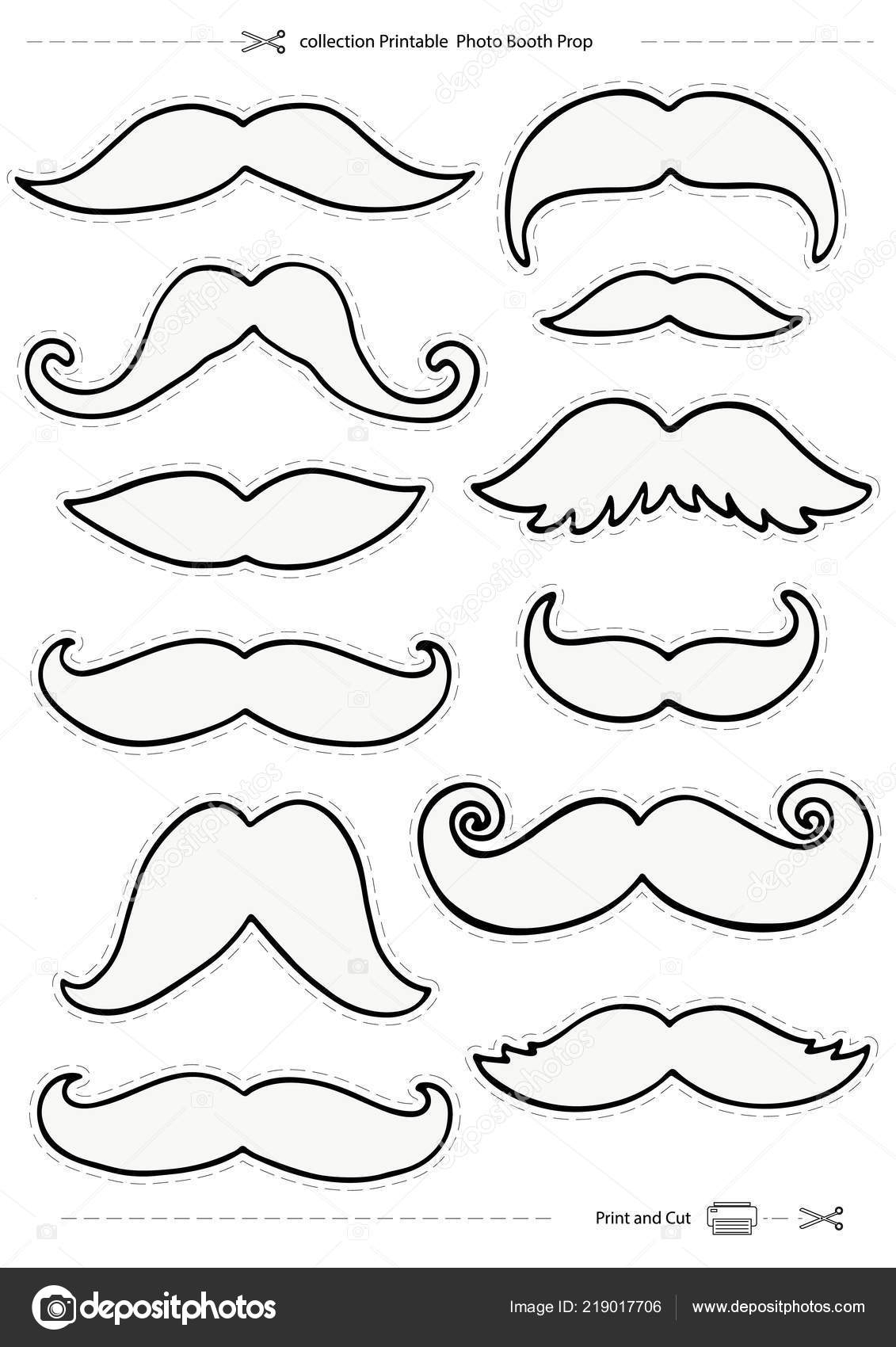 Mustache Printables Free Templates