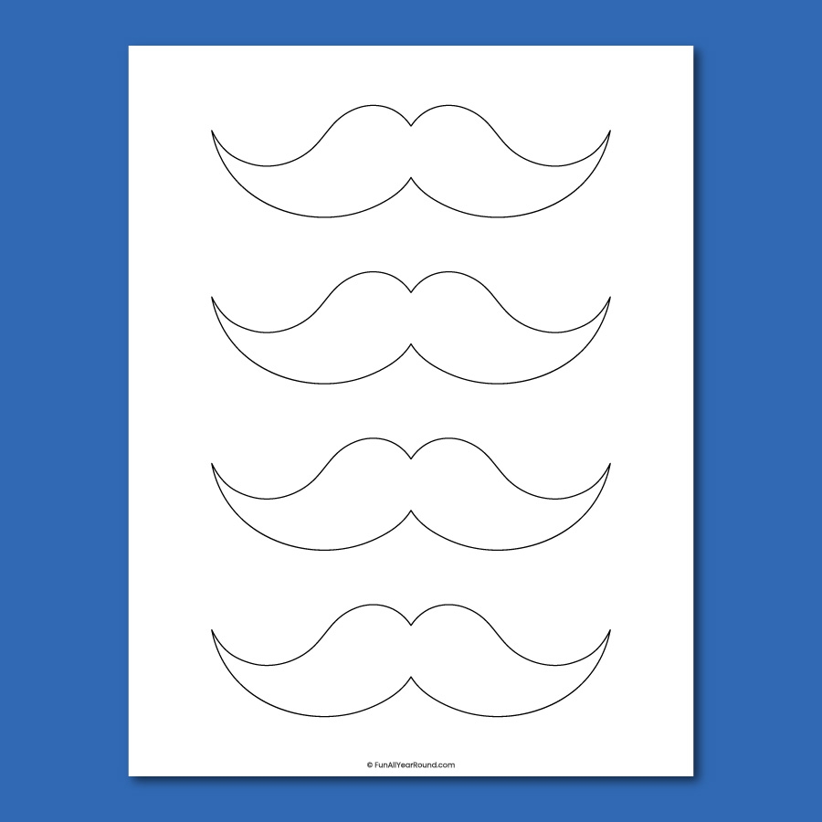 moustache printable template