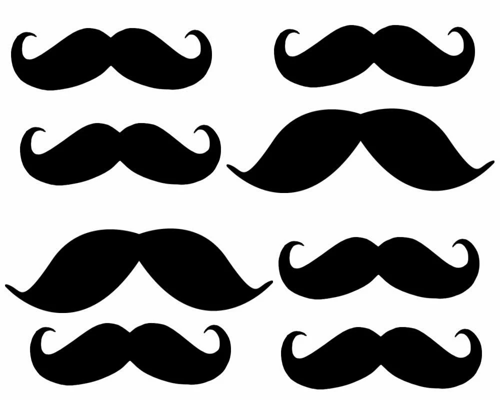 mustache printable template
