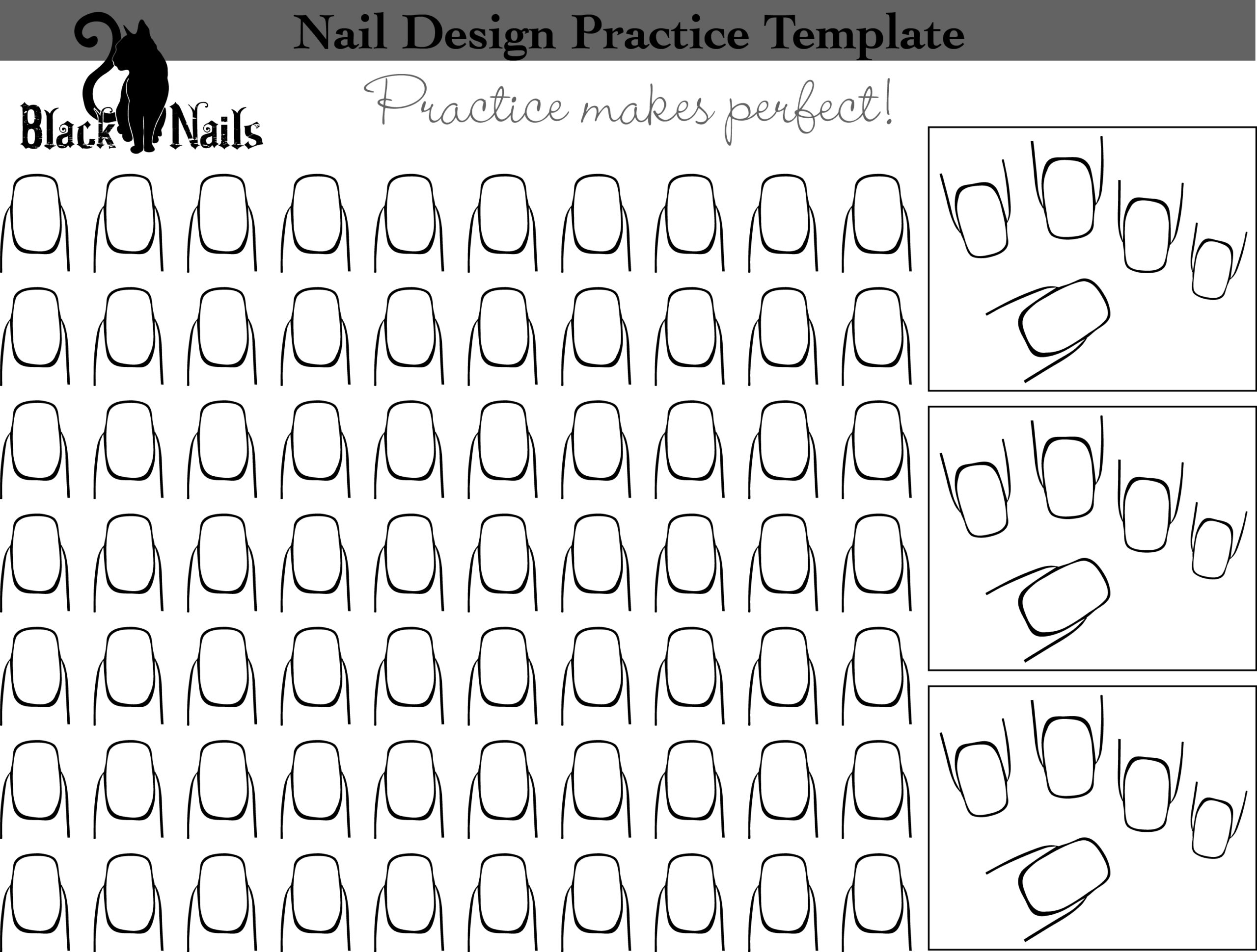 printable blank nail template