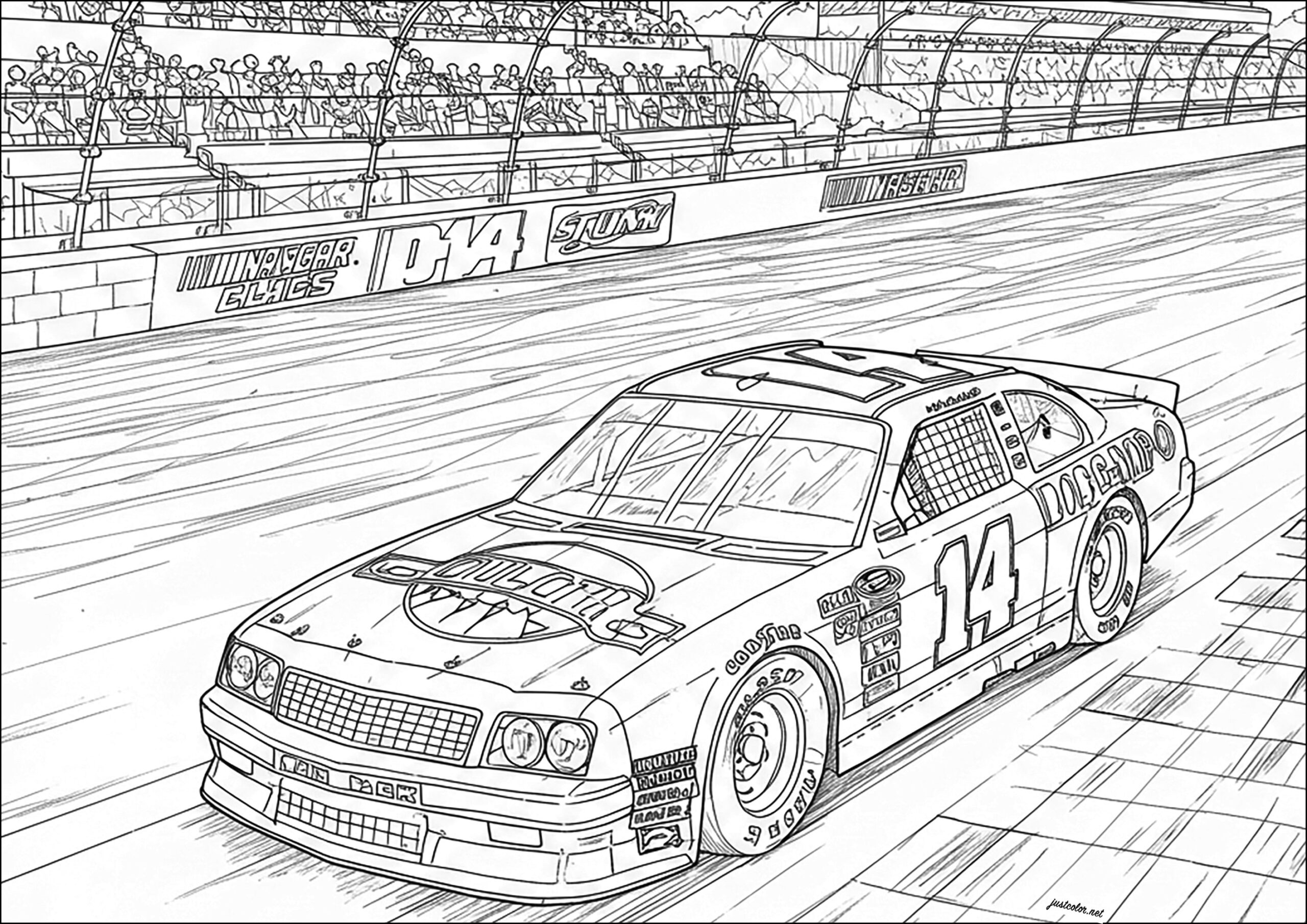 race car coloring sheet