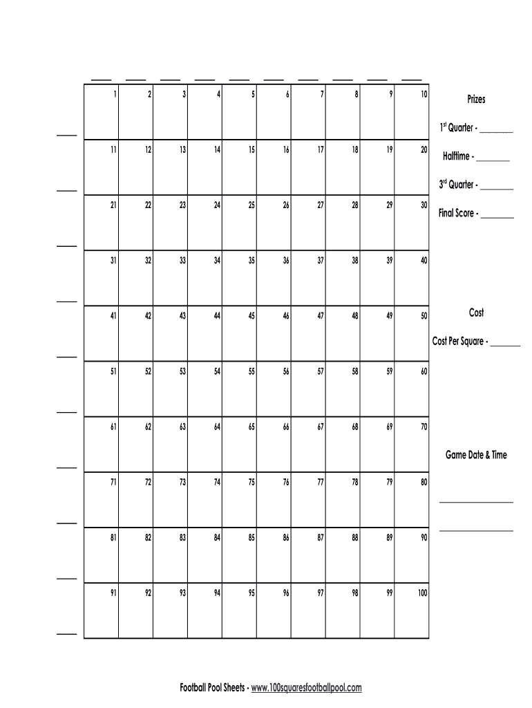 Nfl Weekly Pick Em Master Sheet Fill Out Sign Online DocHub