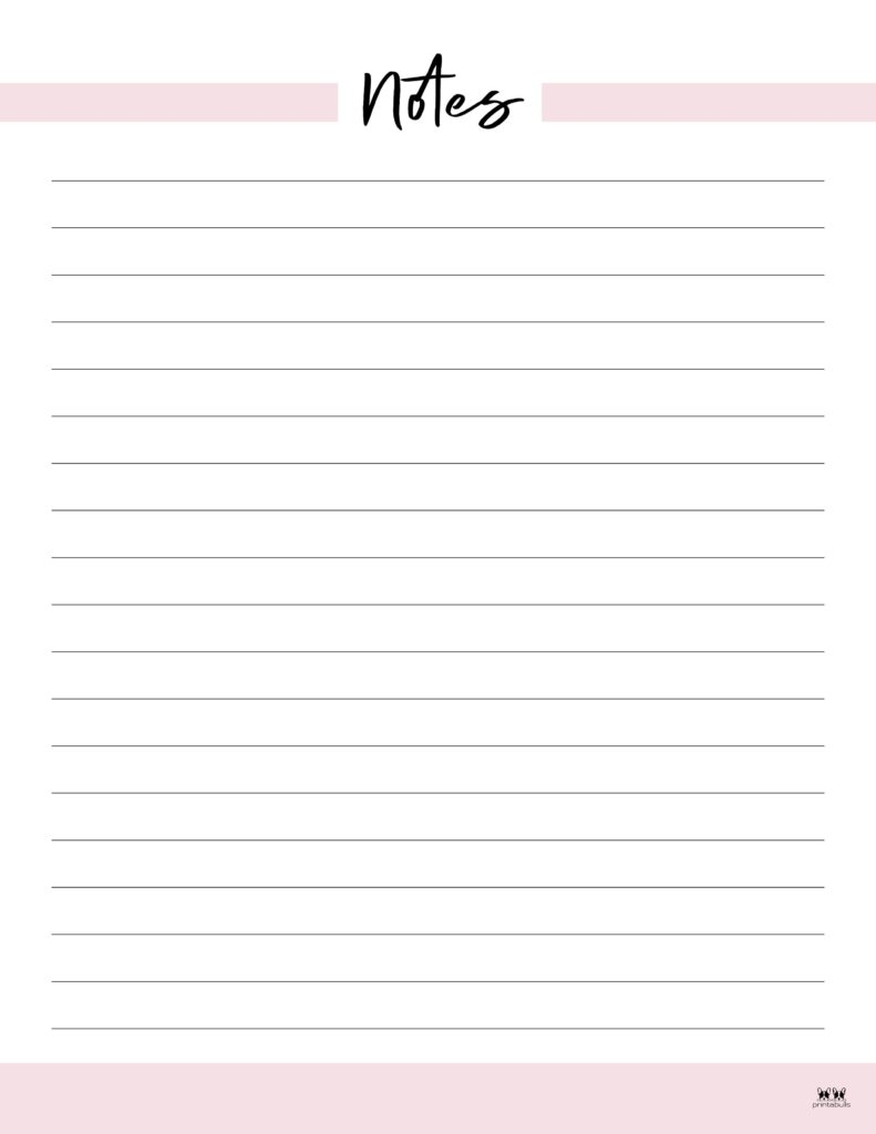 Note Pages Templates 38 FREE Printables Printabulls