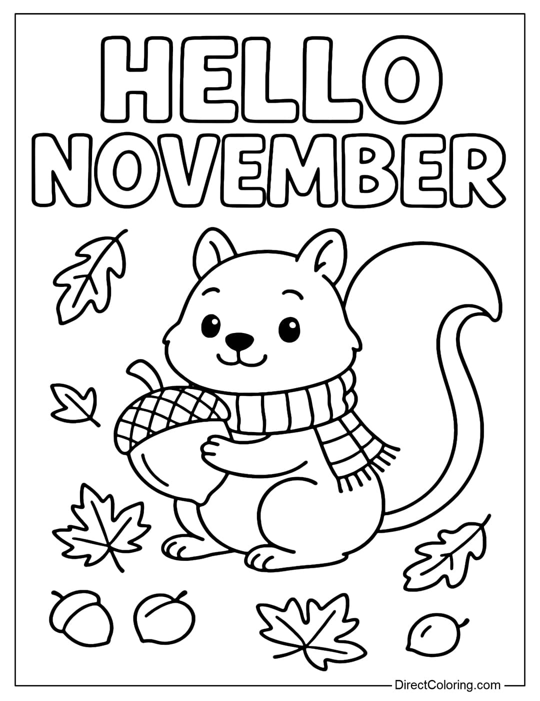 November Coloring Pages Free PDF To Download And Print
