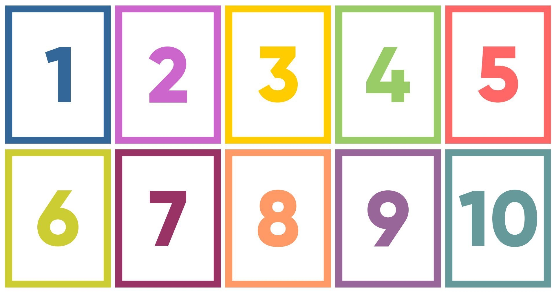 printable numbers 1 10 pdf