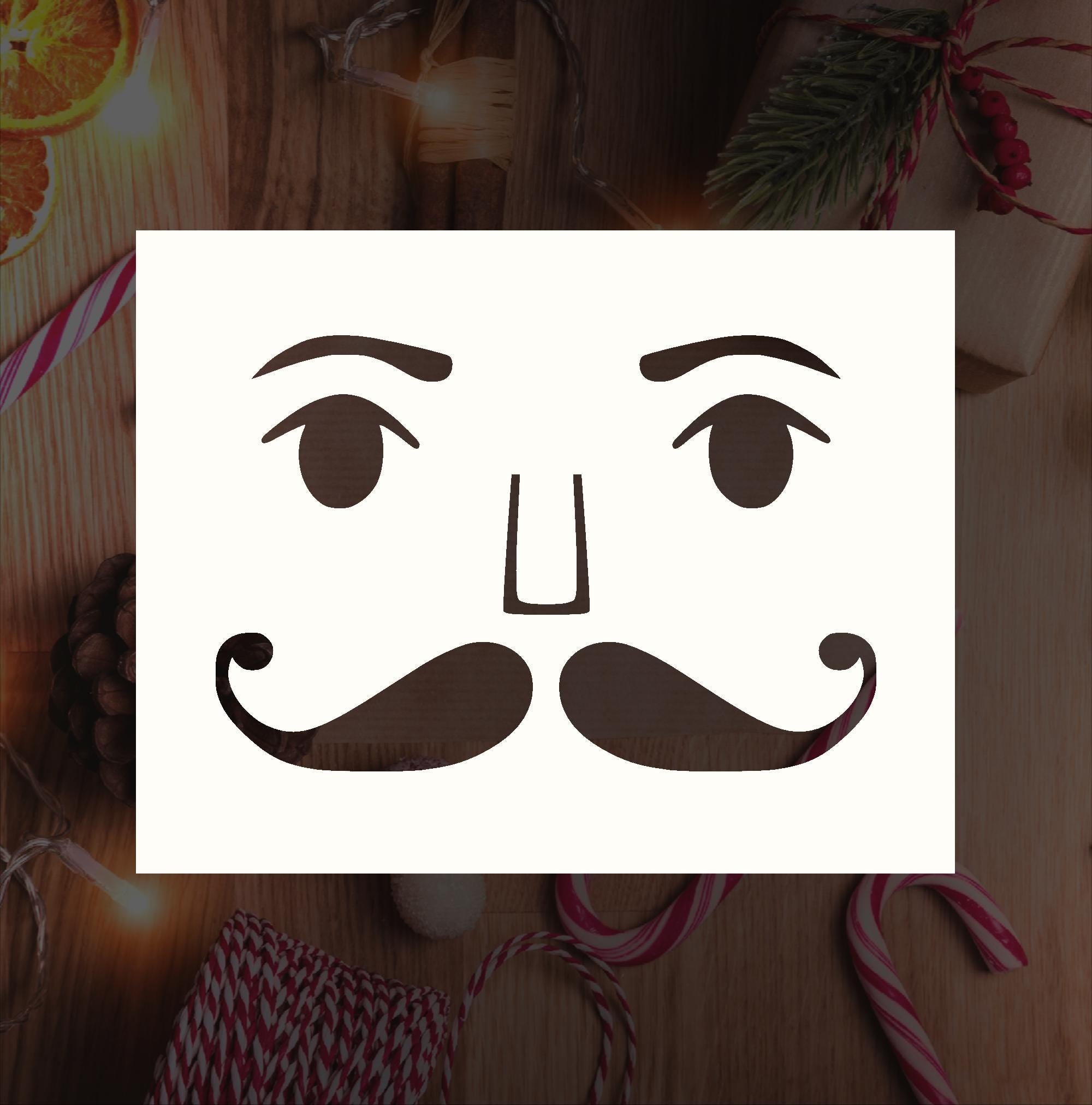 Nutcracker Face Reusable Stencil many Sizes Etsy Norway